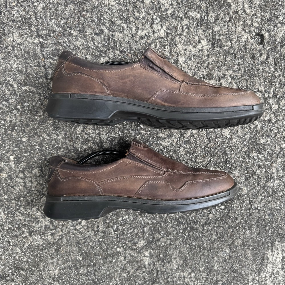 ECCO Men's Fusion II Slip On Leather Shoes Brown Size EUR 45 US 11-11.5 - Picture 8 of 12